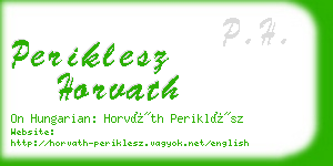 periklesz horvath business card